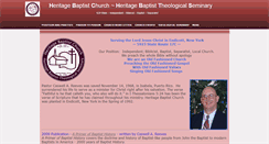 Desktop Screenshot of heritagebaptistchurch.info